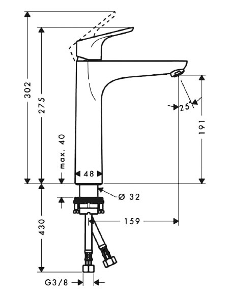 Hansgrohe izlietnes jaucējkrāns Focus 31608000