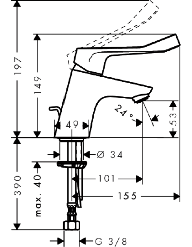 Hansgrohe izlietnes jaucējkrāns Focus 31910000