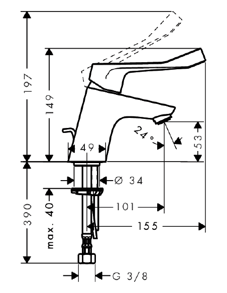 Hansgrohe izlietnes jaucējkrāns Focus 31910000