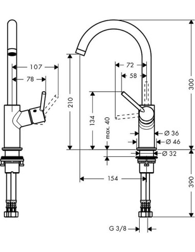 Hansgrohe izlietnes jaucējkrāns Talis 32080000