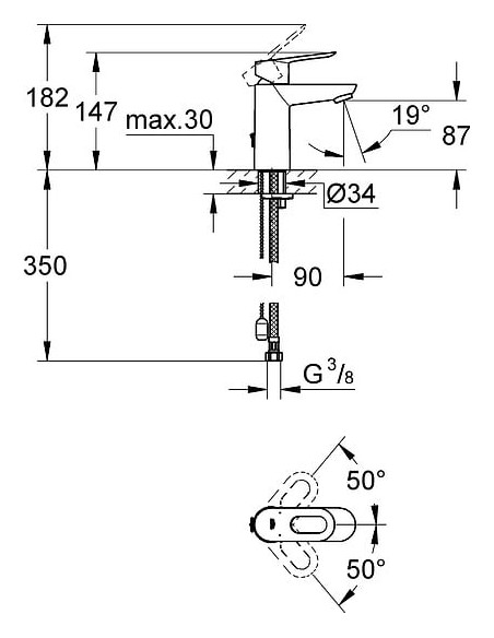 Grohe izlietnes jaucējkrāns BauLoop 23336000 - 5