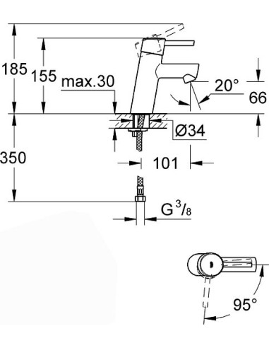 Grohe izlietnes jaucējkrāns Concetto 2338510E - 9
