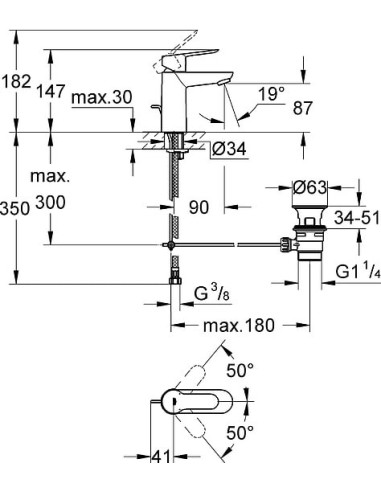 Grohe izlietnes jaucējkrāns BauEdge 23328000 - 5