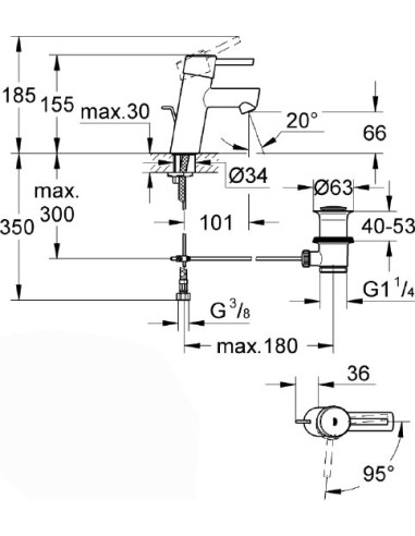 Grohe izlietnes jaucējkrāns Concetto 2338010E - 8