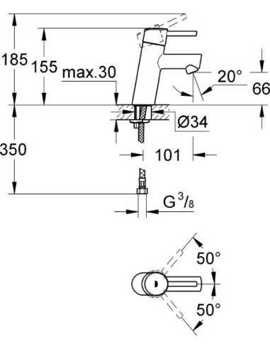 Grohe izlietnes jaucējkrāns Concetto 3224010E - 7