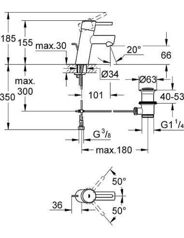 Grohe izlietnes jaucējkrāns Concetto 3220410E - 5