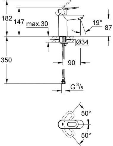Grohe izlietnes jaucējkrāns BauLoop 23337000 - 5