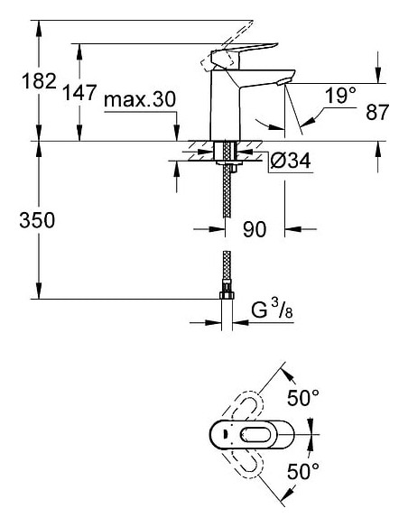 Grohe izlietnes jaucējkrāns BauLoop 23337000 - 5