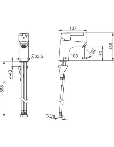 Oras izlietnes jaucējkrāns Saga Style 3910FH