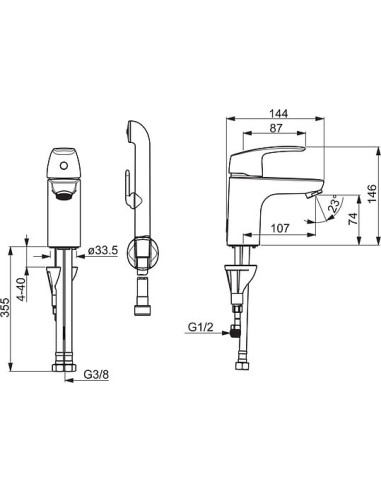 Oras izlietnes jaucējkrāns Safira 1012F