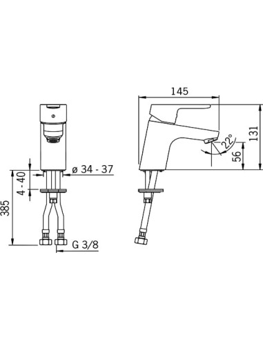 Oras izlietnes jaucējkrāns Aquita 2910F