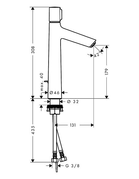 Hansgrohe izlietnes jaucējkrāns Talis Select S 72044000