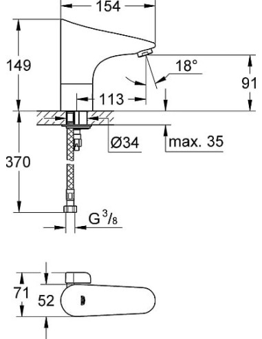 Grohe izlietnes jaucējkrāns Europlus E 36207001 - 8