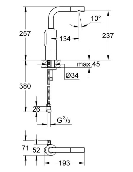 Grohe izlietnes jaucējkrāns Essence E 36092000 - 5