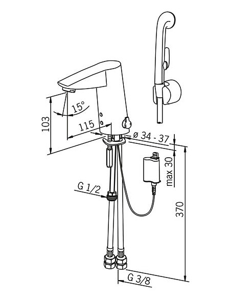 Oras izlietnes jaucējkrāns Cubista 2816F
