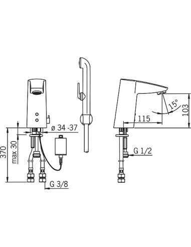 Oras izlietnes jaucējkrāns Cubista 2816F
