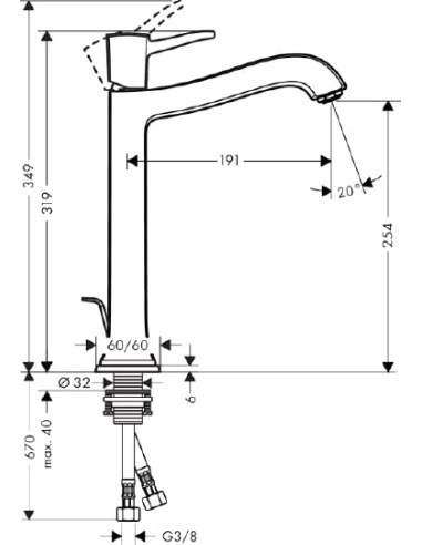 Hansgrohe izlietnes jaucējkrāns Metropol...