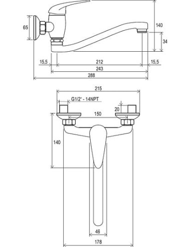 Ravak izlietnes jaucējkrāns Suzan SN 041.00/150 - 4