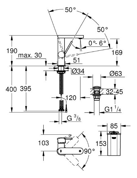 Grohe izlietnes jaucējkrāns Plus Digital 23958003 - 3 Grohe izlietnes jaucējkrāns Plus Digital 23958003 - 3