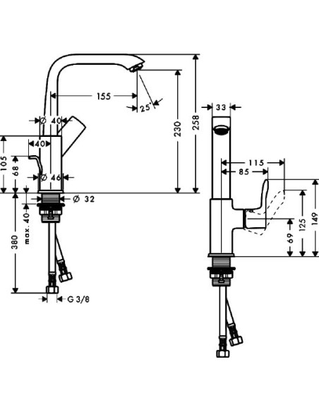 Hansgrohe izlietnes jaucējkrāns Metris 31087000