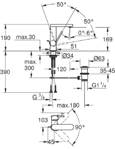 Grohe izlietnes jaucējkrāns Plus 23871003 - 5