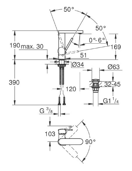 Grohe izlietnes jaucējkrāns Plus 23872003 - 4