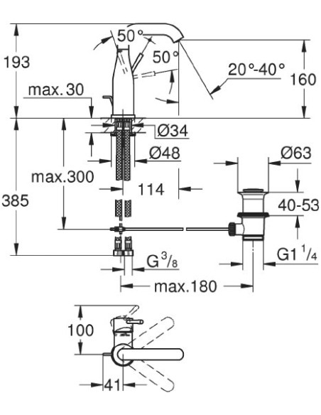Grohe izlietnes jaucējkrāns Essence New 23462EN1 - 5