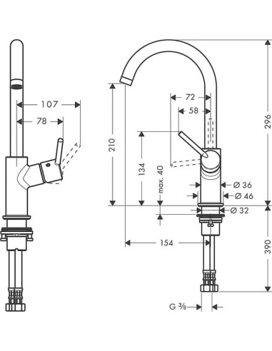 Hansgrohe izlietnes jaucējkrāns Talis 32084000