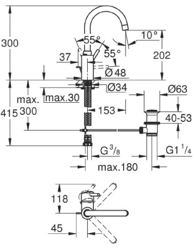 Grohe izlietnes jaucējkrāns Concetto 32629002 - 4