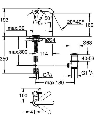 Grohe izlietnes jaucējkrāns Essence New 23462001 - 9