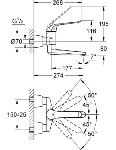 Grohe izlietnes jaucējkrāns Euroeco Special 32774000 - 3