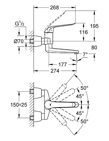 Grohe izlietnes jaucējkrāns Euroeco Special 32774000 - 3
