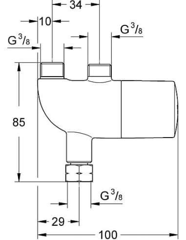 Grohe termostata jaucējkrāns izlietnei Grohtherm Micro 34487000 - 9