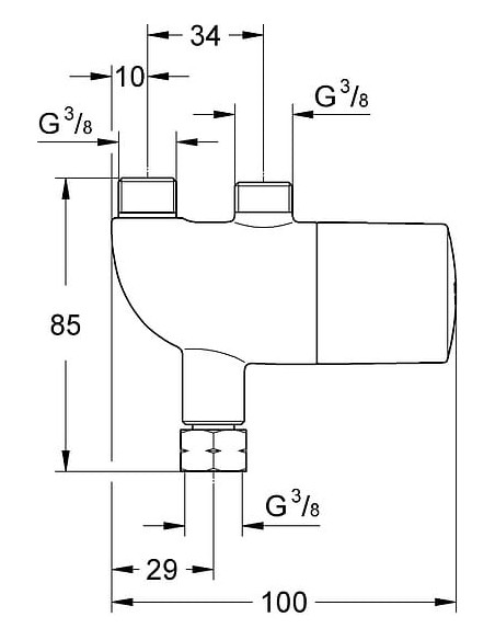 Grohe termostata jaucējkrāns izlietnei Grohtherm Micro 34487000 - 9 Grohe termostata jaucējkrāns izlietnei Grohtherm Micro 34487000 - 9
