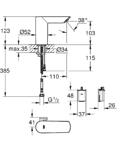 Grohe krāns Bau Cosmopolitan E 36452000 - 5