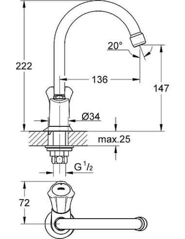 Grohe krāns Costa L 20393001 - 3