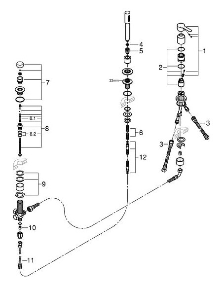 Grohe jaucējkrāns uz vannas malas Lineare New 19965001 - 4 Grohe jaucējkrāns uz vannas malas Lineare New 19965001 - 4