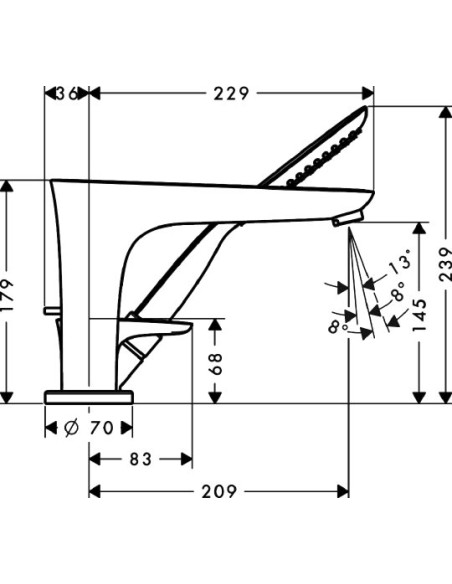 Hansgrohe jaucējkrāns uz vannas malas PuraVida 15432400