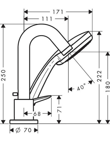 Hansgrohe jaucējkrāns uz vannas malas Logis...