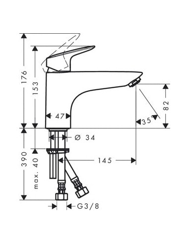 Hansgrohe jaucējkrāns uz vannas malas Logis...