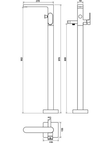 Ravak jaucējkrāns vannai ar dušu Chrome CR 080.00 - 3