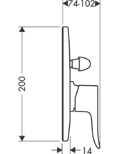 Hansgrohe jaucējkrāns vannai ar dušu Metris...