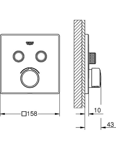 Grohe jaucējkrāns vannai ar dušu Grohtherm SmartControl 29148000 - 6