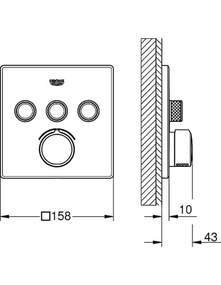 Grohe jaucējkrāns vannai ar dušu Grohtherm SmartControl 29149000 - 7