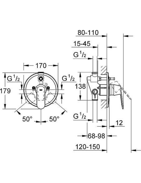 Grohe jaucējkrāns vannai ar dušu Eurosmart Cosmopolitan 32879000 - 4 Grohe jaucējkrāns vannai ar dušu Eurosmart Cosmopolitan 32879000 - 4