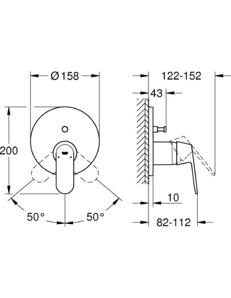 Grohe jaucējkrāns vannai ar dušu Cosmopolitan 24045000 - 3 Grohe jaucējkrāns vannai ar dušu Cosmopolitan 24045000 - 3