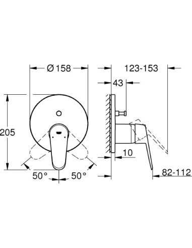 Grohe jaucējkrāns vannai ar dušu Eurodisc 24056002 - 3