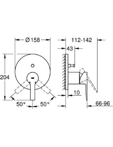 Grohe jaucējkrāns vannai ar dušu Lineare New 24064001 - 3