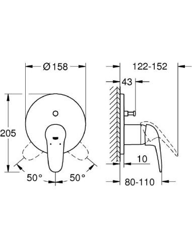Grohe jaucējkrāns vannai ar dušu Eurostyle New 24047003 - 3