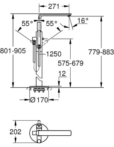 Grohe jaucējkrāns vannai ar dušu Lineare New 23792DC1 - 4